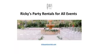 Ricky's Party Rentals for All Events