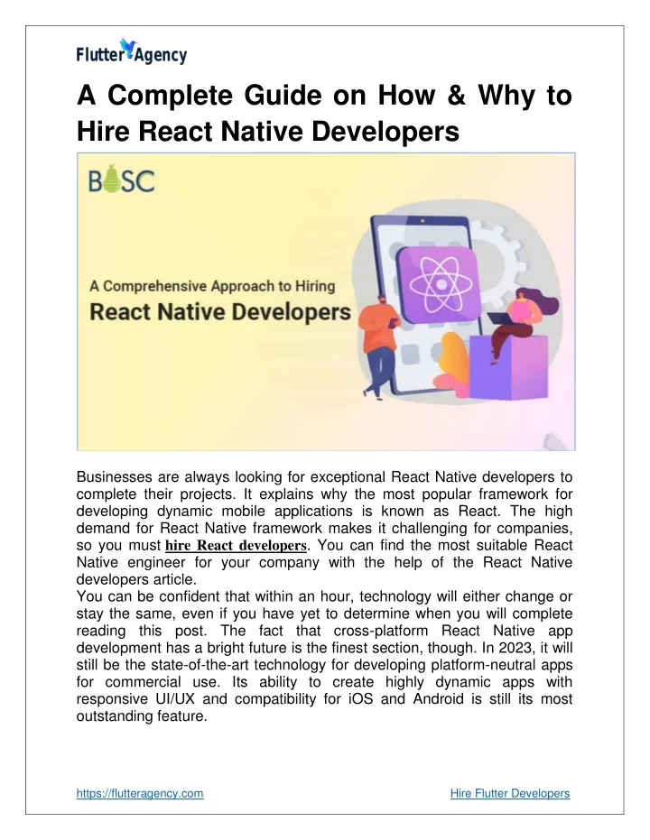 a complete guide on how why to hire react native