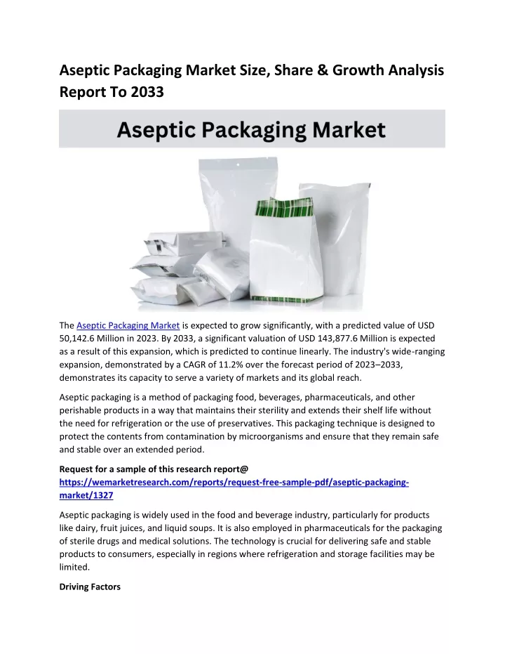 aseptic packaging market size share growth