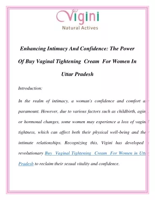 Buy Vaginal Tightening Gel For Women in Uttar Pradesh  Call-8130095129