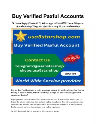 Buy Verified Paxful Accounts