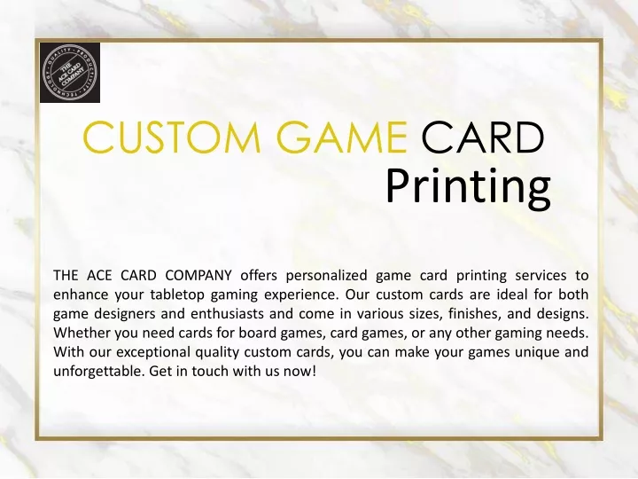 custom game card