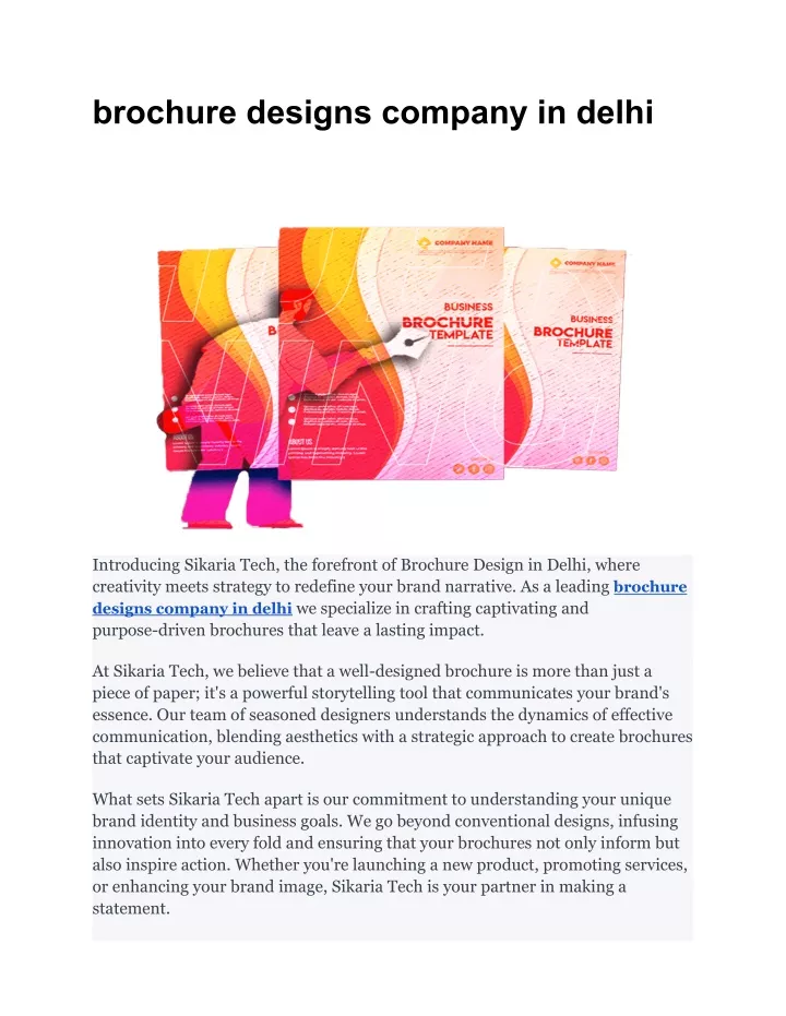 brochure designs company in delhi