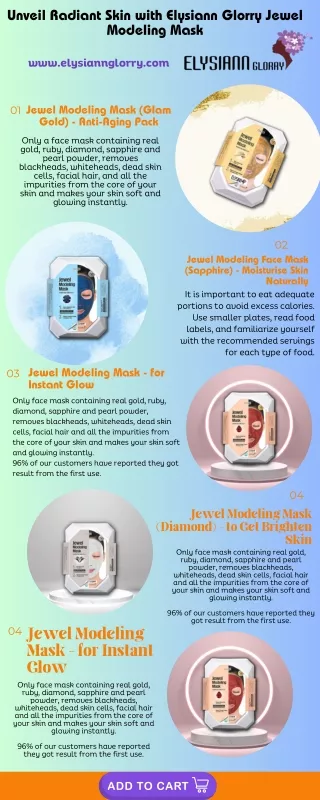 Unveil Radiant Skin with Elysiann Glorry Jewel Modeling Mask