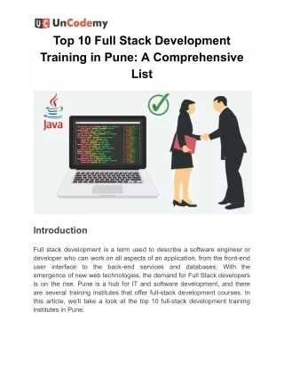 Top 10 Full Stack Development Training in Pune