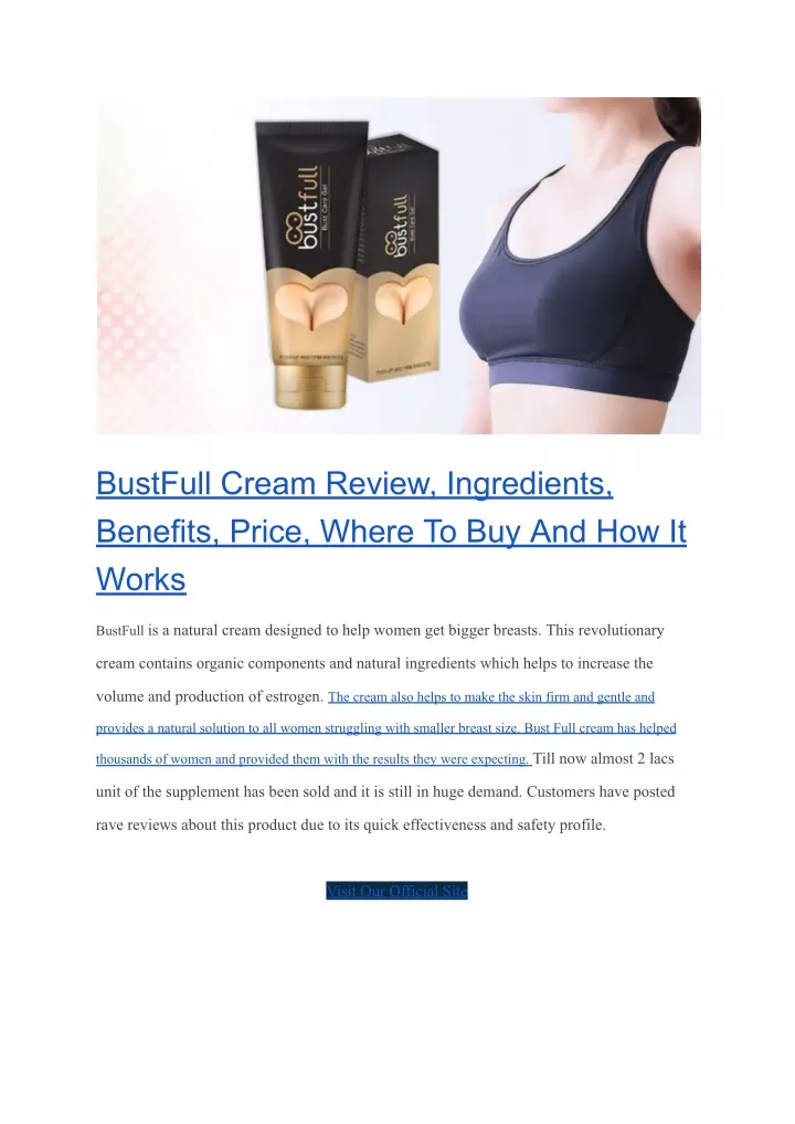 bustfull cream review ingredients benefits price