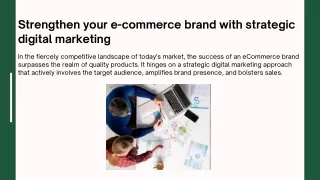 Strengthen your eCommerce brand with strategic digital marketing