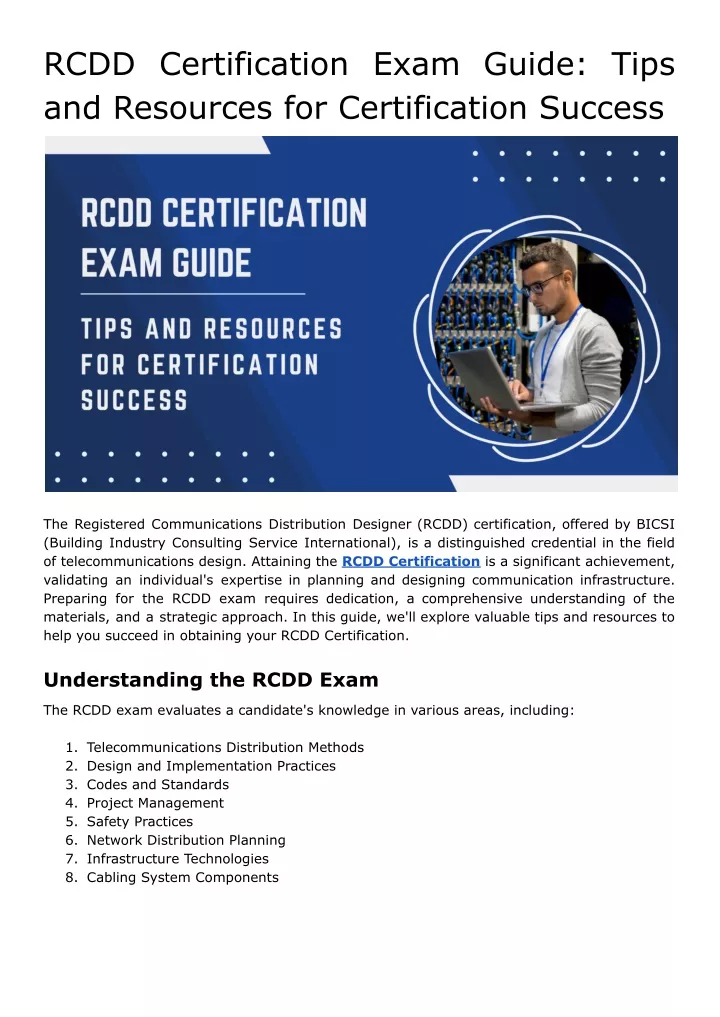 rcdd certification exam guide tips and resources