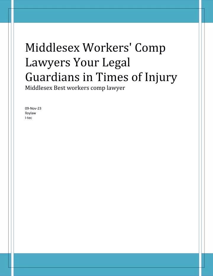 middlesex workers comp lawyers your legal
