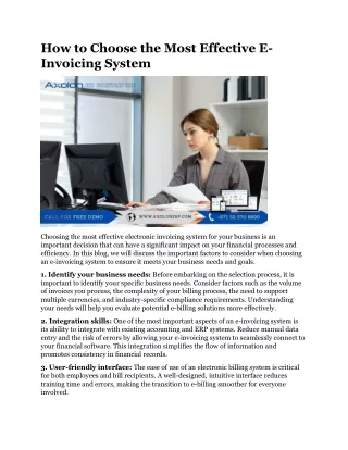 how to choose the most effective e invoicing
