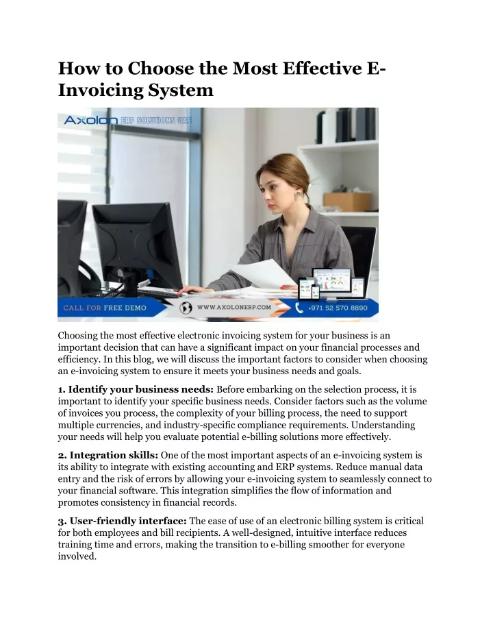 how to choose the most effective e invoicing