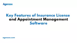 key features of insurance license and appointment
