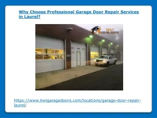 Why Choose Professional Garage Door Repair Services in Laurel