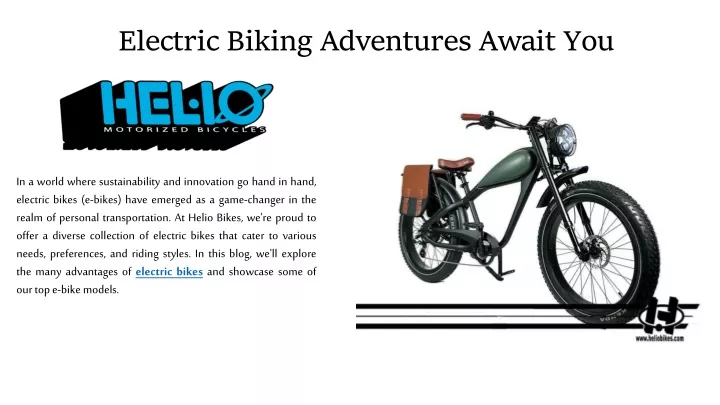 electric biking adventures await you