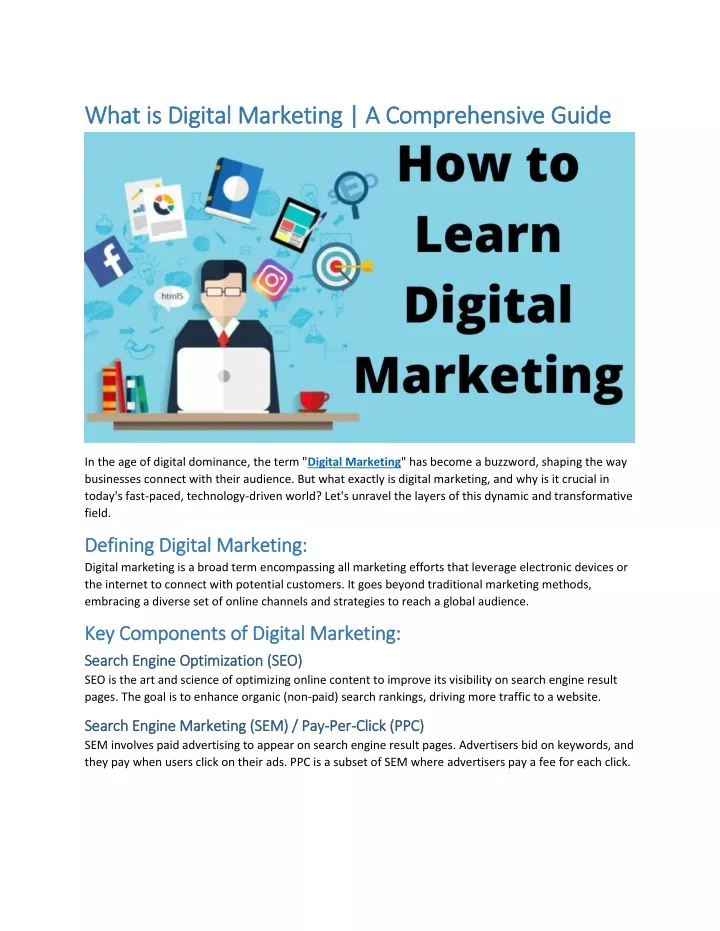 w what is digital marketing hat is digital