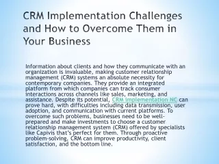 crm implementation challenges and how to overcome them in your business
