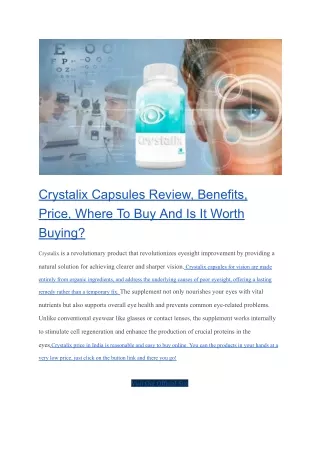 crystalix capsules review benefits price where
