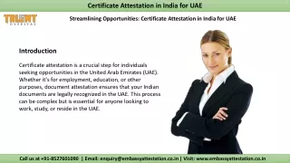 Know about Certificate Attestation in India for UAE