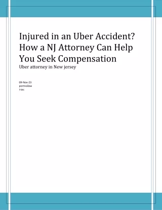 Uber attorney in New jersey