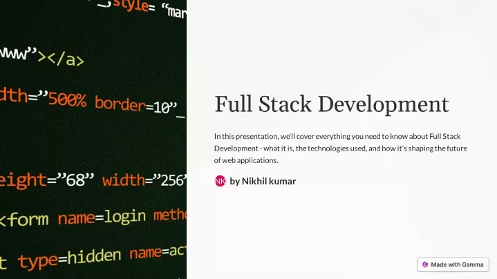 full stack development