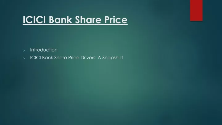 icici bank share price