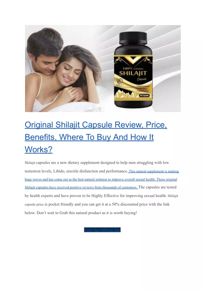 original shilajit capsule review price benefits