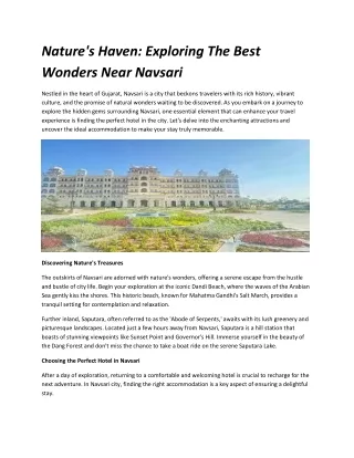 nature s haven exploring the best wonders near