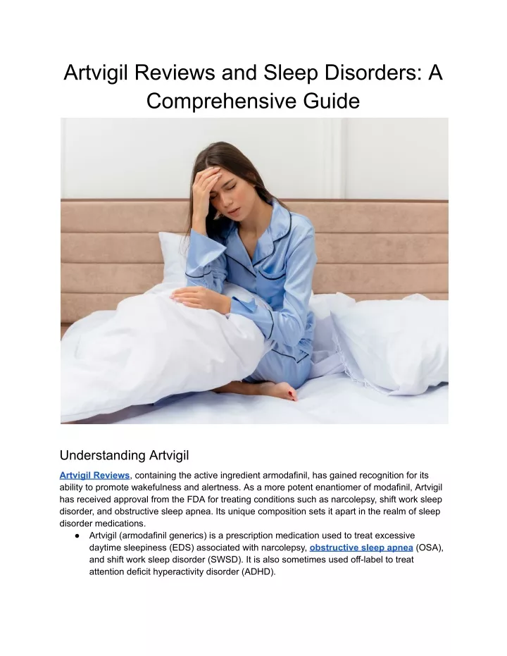 artvigil reviews and sleep disorders