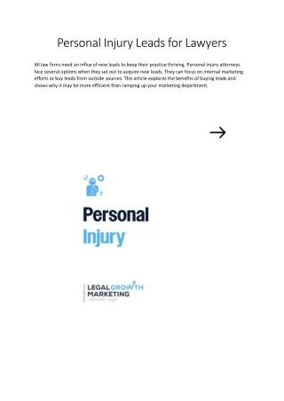 Personal Injury Leads for Law Firms