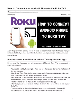 How to Connect your Android Phone to the Roku TV?
