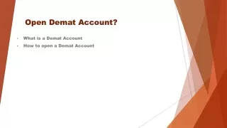 Open a Demat Account