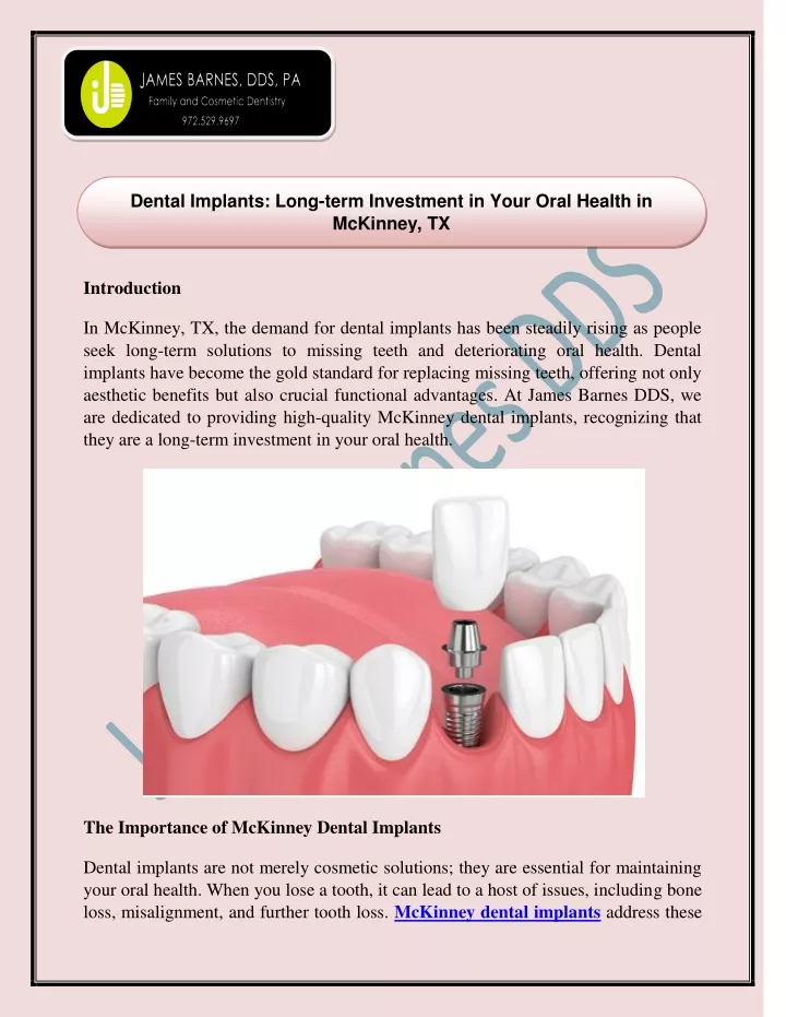dental implants long term investment in your oral