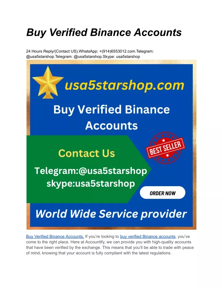 buy verified binance accounts