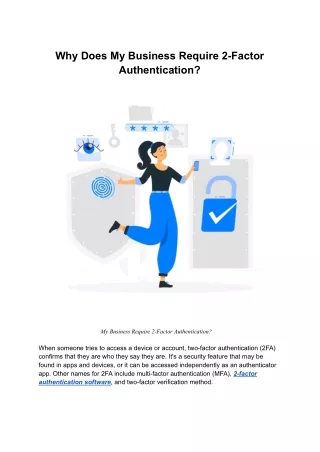 Why Does My Business Require 2-Factor Authentication