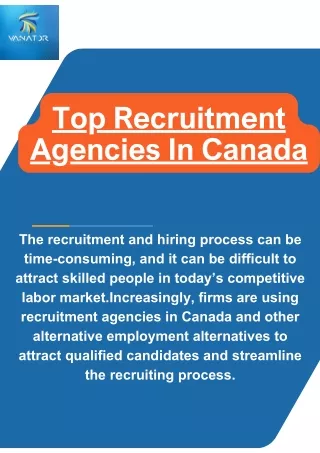 Top Recruitment Agencies In Canada