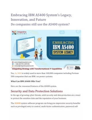 embracing ibm as400 system s legacy innovation