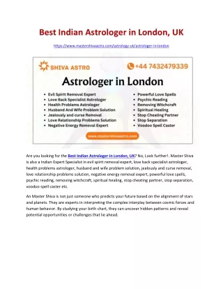Best Indian Astrologer Services in London, UK