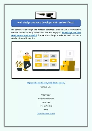 web design and web development services Dubai