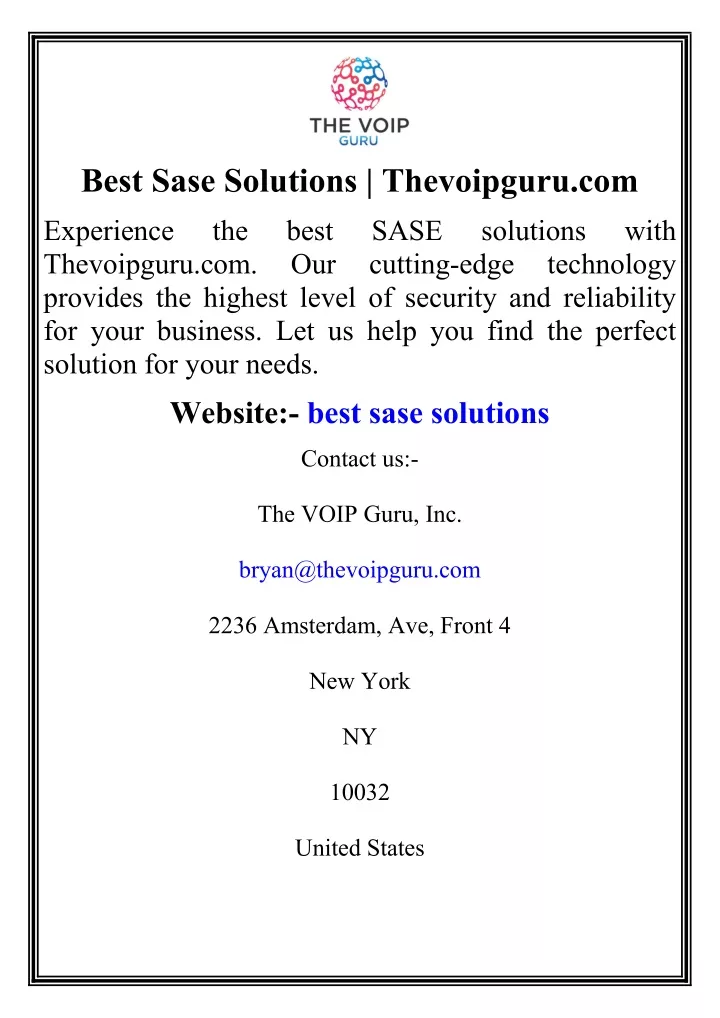 best sase solutions thevoipguru com