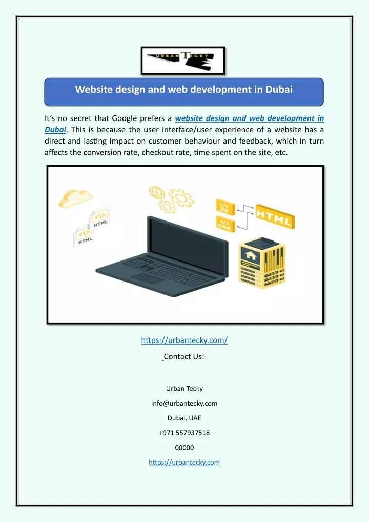 website design and web development in dubai