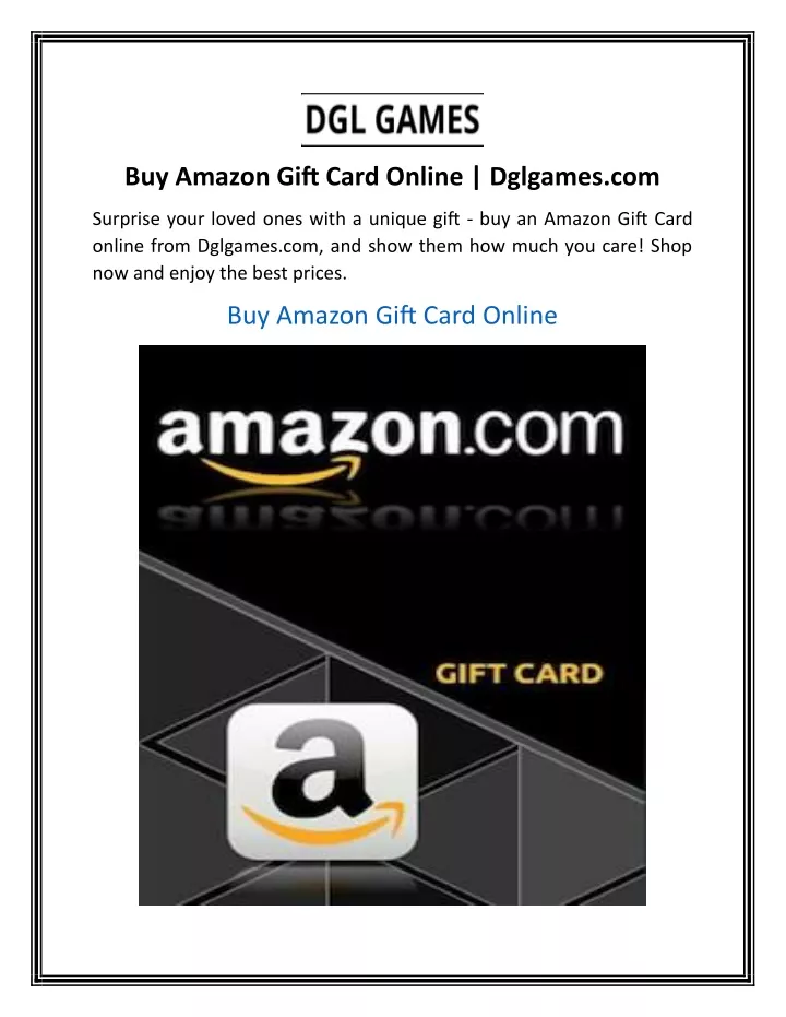 buy amazon gift card online dglgames com