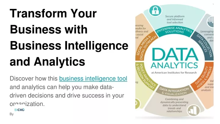 transform your business with business intelligence and analytics