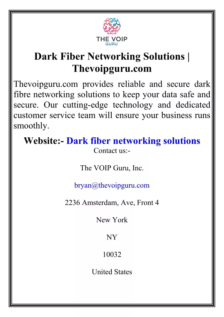 dark fiber networking solutions thevoipguru com