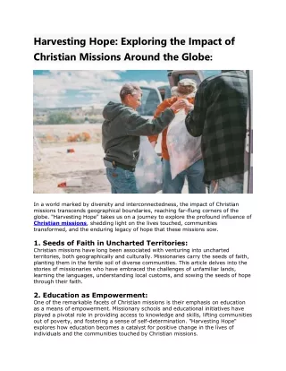 christian missions