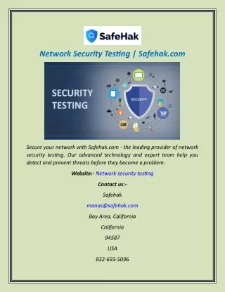 Network Security Testing  Safehak