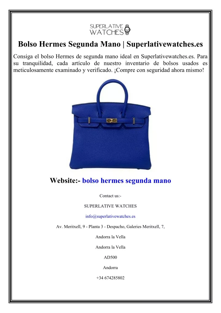 bolso hermes segunda mano superlativewatches es