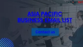 100% Verified Asia Pacific Business Email List Providers In USA-UK