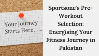 Sportsone's Pre-Workout Selection Energising Your Fitness Journey in Pakistan