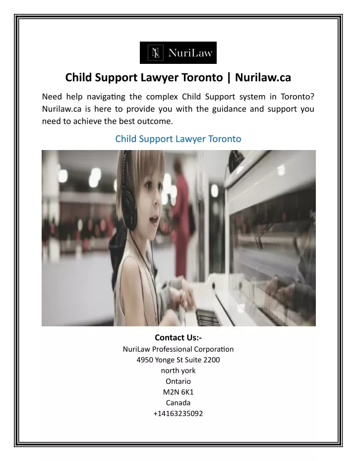 child support lawyer toronto nurilaw ca