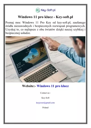 Windows 11 pro klucz - Key-soft.pl